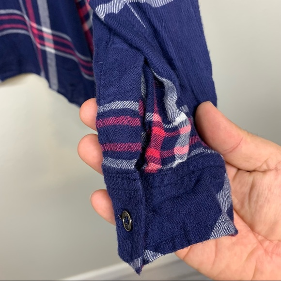 Seven 7 Womens Plaid Button Down Shirt Size S - Picture 3 of 7